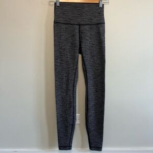 Lululemon Athletica Charcoal Textured Leggings Athleisure Yoga Gym Workout